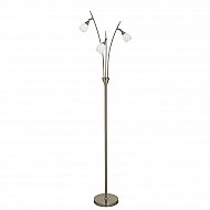Lutina 3 light Standard Lamp Satin Nickel Finish