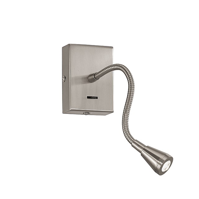 LED Reading Light Satin Nickel Finish