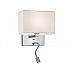 Wall Bracket with LED Reading Light Chrome Finish