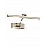 LED Square section picture light 8W Satin Nickel Finish