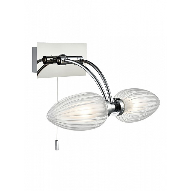 Bathroom 2 light WallBracket. IP44 Chrome Finish