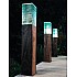 Large Wooden Bollard With Glass Layers Top