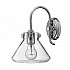 Congress 1 Light Clear Glass Wall Light - Chrome