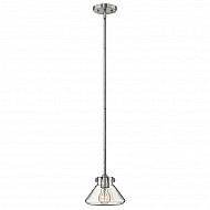 Congress 1 Light Clear Glass Pendant - Chrome