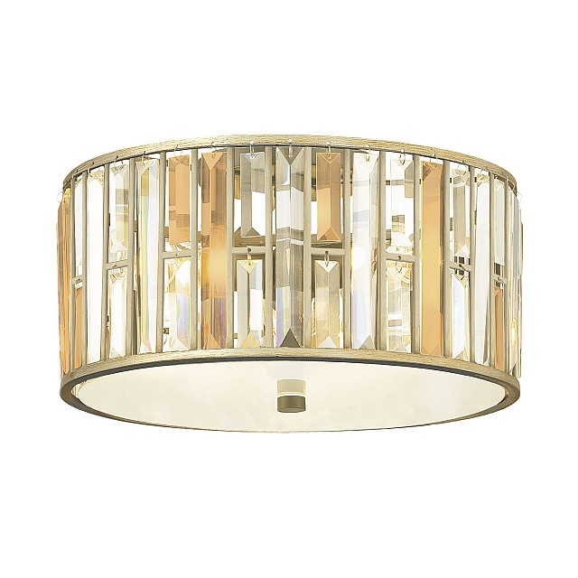 Gemma 3 Light Flush Mount - Silver Leaf