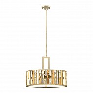 Gemma 3 Light Pendant - Silver Leaf