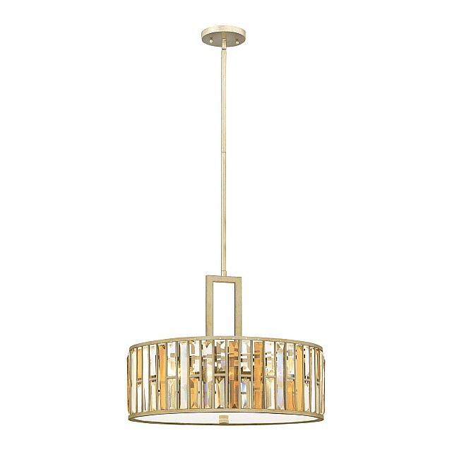 Gemma 3 Light Pendant - Silver Leaf