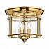 Gentry 3 Light Flush Mount - Polished Brass