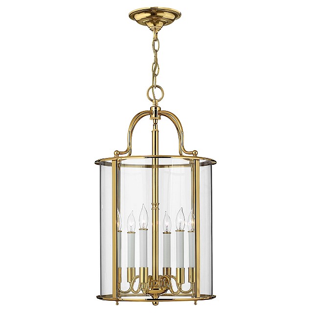 Gentry 6 Light Large Pendant - Polished Brass