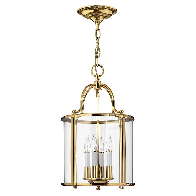 Gentry 4 Light Medium Pendant - Polished Brass