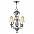 Plantation 3 Light Chandelier - Polished Antique Nickel