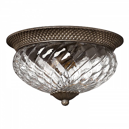 Plantation 3 Light Large Flush - Pearl Bronze