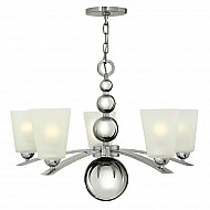 Zelda 5 Light Chandelier - Polished Nickel