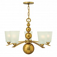 Zelda 5 Light Chandelier - Vintage Brass