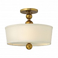 Zelda 3 Light Semi-Flush - Vintage Brass