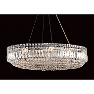 Olovo Oval Lead Crystal Chandelier in Chrome
