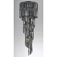 Totonto Flush Mount Smoked Crystal Spiral