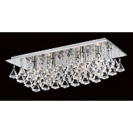 Parma Rectangle Crystal Flush 6 Light