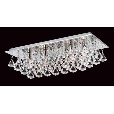 Parma Rectangle Crystal Flush 6 Light