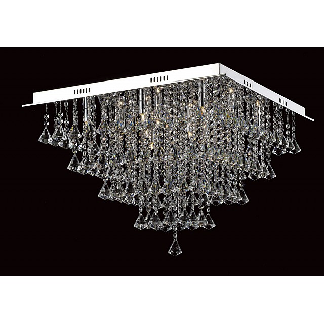 Parma Square 12 Light Flush