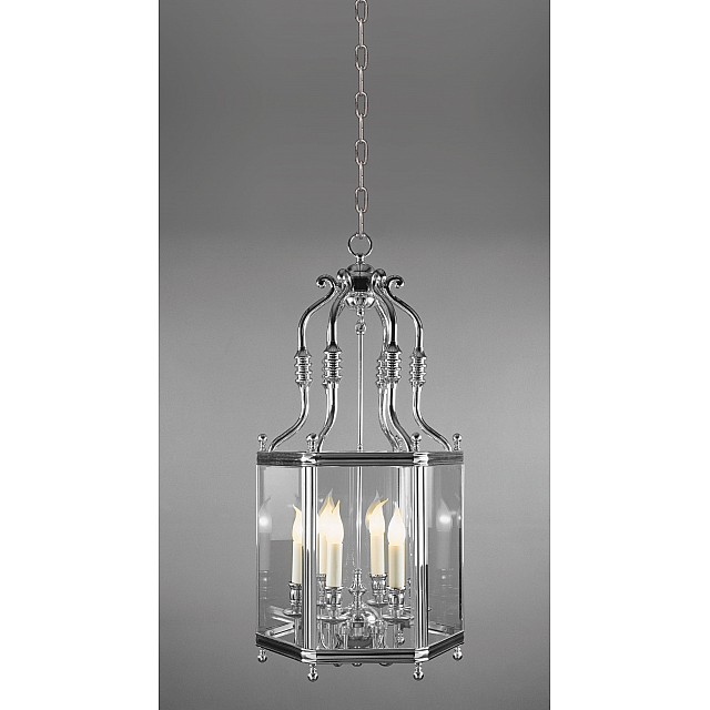 Lantern Cast Brass 6 Light Pendant