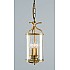 Lantern Bevelled Glass Brass Pendant