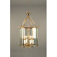 Polished Brass Lantern 7Kg Pendant