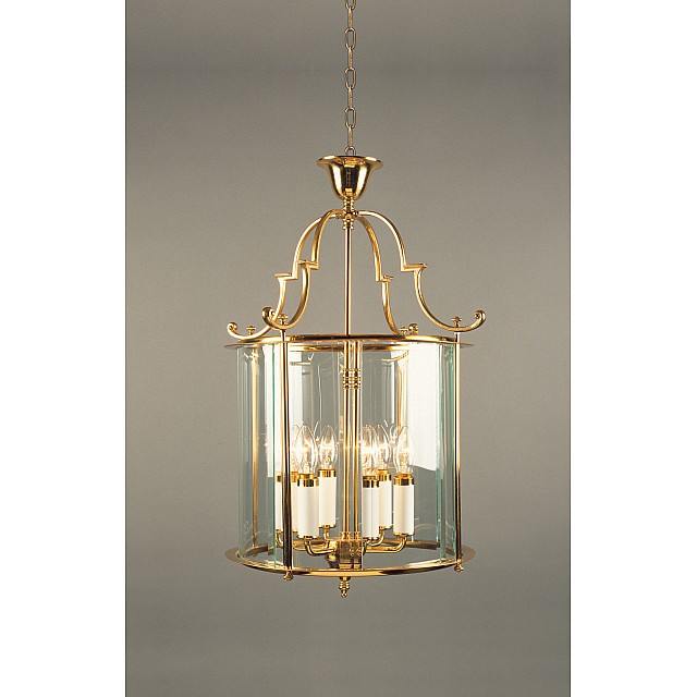 Polished Brass Lantern 7Kg Pendant