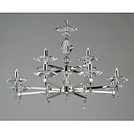 Optical 12 Light Glass Ceiling Pendant