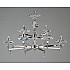 Optical 12 Light Glass Ceiling Pendant