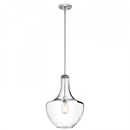 Everly 1 Light Medium Pendant - Chrome
