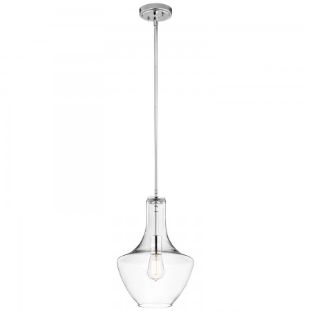 Everly 1 Light Small Pendant - Chrome