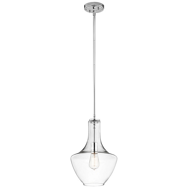 Everly 1 Light Small Pendant - Chrome