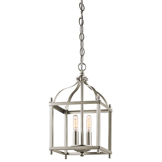 Larkin 2 Light Small Pendant - Brushed Nickel