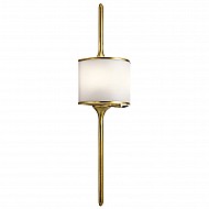 Mona 2 Light Wall Light - Natural Brass