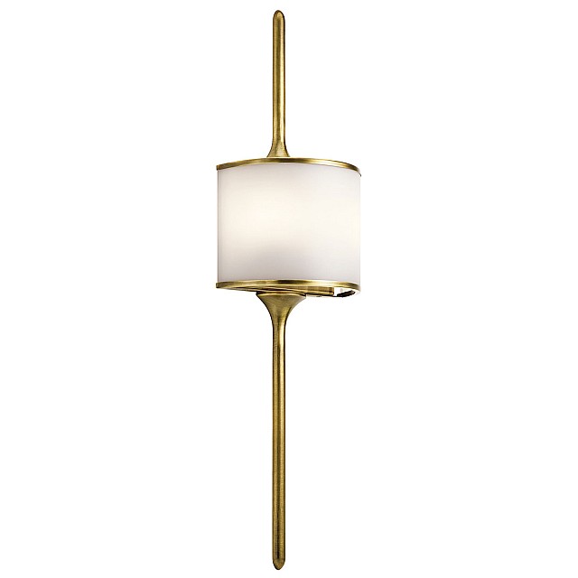 Mona 2 Light Wall Light - Natural Brass