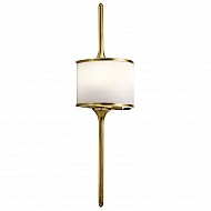 Mona 2 Light Wall Light - Natural Brass