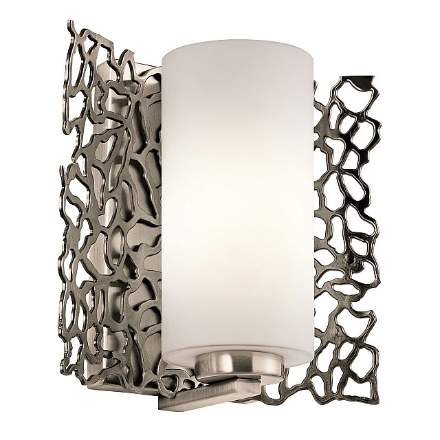 Silver Coral 1 Light Wall Light