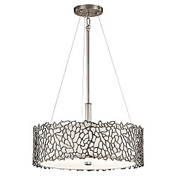 Silver Coral 3 Light Duo-Mount Pendant