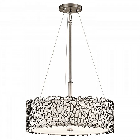 Silver Coral 3 Light Duo-Mount Pendant