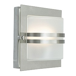 Bern 1 Light Wall Lantern - Stainless Steel With Clear Glass