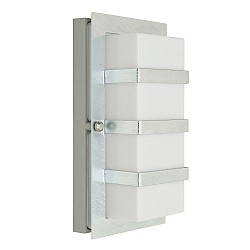 Boden 1 Light Wall Light - Galvanised With Opal Glass