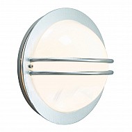 Bremen 1 Light Wall Lantern - Galvanised With Opal Glass