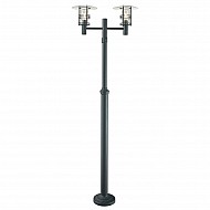 Stockholm 2 Light Twin Lamp Post - Black