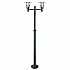 Stockholm 2 Light Twin Lamp Post - Black