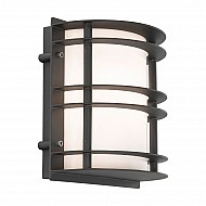 Stockholm 1 Light Flush Light - Black With Opal Glass