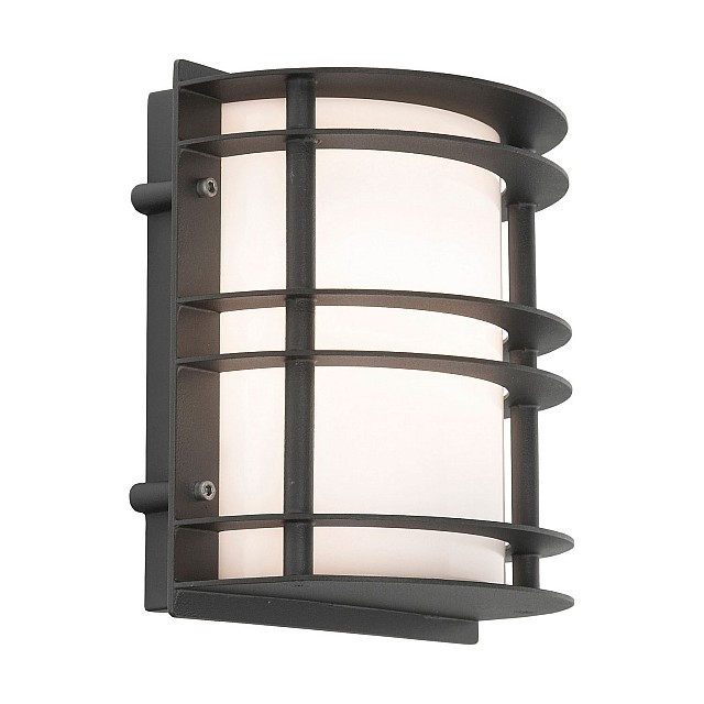 Stockholm 1 Light Flush Light - Black With Opal Glass