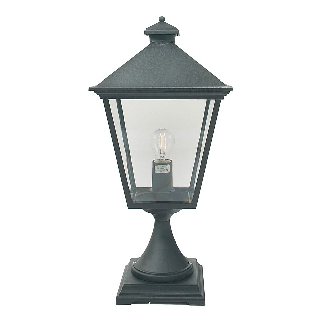 Turin 1 Light Pedestal - Black