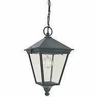 Turin 1 Light Chain Lantern - Black