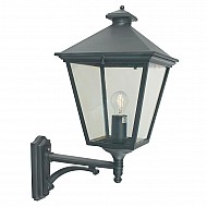 Turin 1 Light Grande Up Wall Lantern - Black